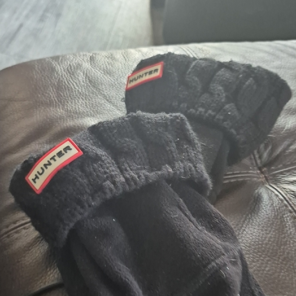 Hunter Black Knit Socks